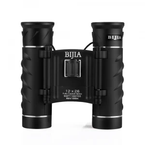 BIJIA 12x26 High Powered Outdoor Foldable Mini Compact Binoculars Portable Binocular Promotional Gift Telescope