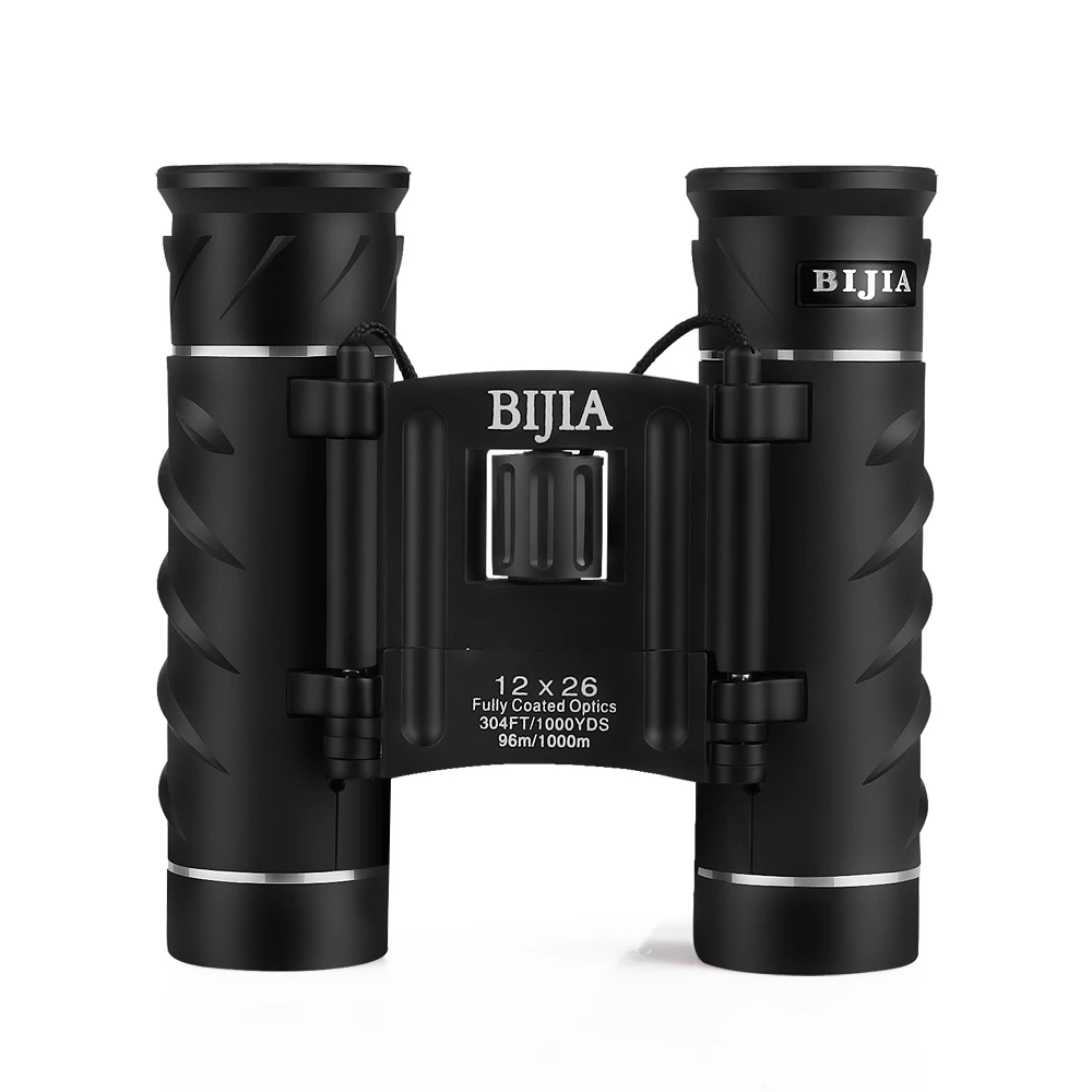 BIJIA 12x26 High Powered Outdoor Foldable Mini Compact Binoculars Portable Binocular Promotional Gift Telescope