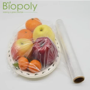 100% Biodegradable And Compostable Food Packaging Pla Wrap Food Grade Fresh Cling Film