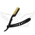 Black $ Gold Straight Edge Stainless Steel Barber Razor / Shaving &amp; Hair Removal Razor Beauty Instruments