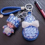 Black Leather Key Case Wallet Pocket Key Holder key case car wash supplies wholesale key pendant automobile decoration