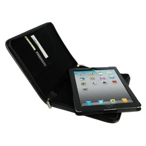 Black PU Leather Folio Stand Business Portfolio Case Cover for iPad mini /Tablet PC/ Flat Pc/ Tablet/ Slates