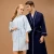 Import blue single layer waffle mix kimono ladies dressing gown nightgown with 3 color to choose from China