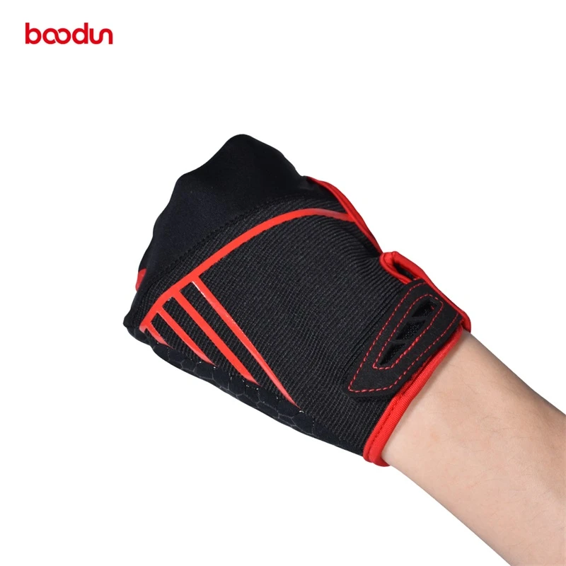 boodun high quality free sample bowling two fingers PU sports gloves for indoor sports
