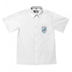 Boys Short Sleeve School Shirt  School Wear Casual Slim Top White Dress Shirts