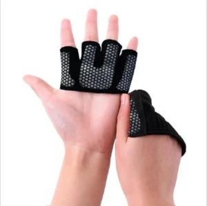 Breathable anti-skid four-finger half-finger gloves for men and women