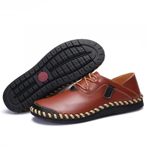 British all hand-stitched non-adhesive foreign trade leather mens shoes cowhide outdoor casual leather shoes driving shoes