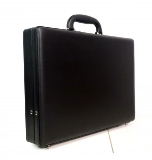 business computer case Leather Briefcase-Black