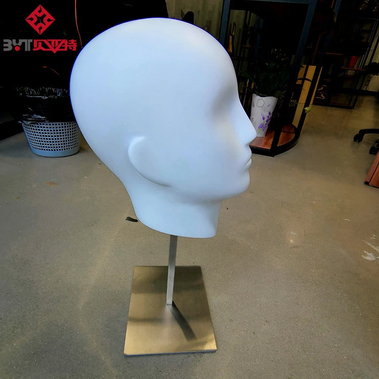 Foam Mannequin Head For Wigs And Hats Displays, Abstract White
