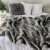Import C927 Luxury Faux Fur Throw Blanket Super Soft Thick Warm Reversible Plush Velvet 100% Polyester Fake Fur Blanket from China