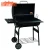 Import Camping Cast Iron Barrel Portable Trolley Charcoal BBQ Grill Smoker With Trolley Cart from China
