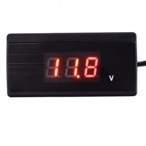 Car Digital Voltmeter 12V/24V Mini Auto Digital LED Voltmeter Car Voltmeter Car Voltage Gauge Battery Meter