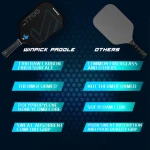 Carbon Fiber pickleball paddle Rough Surface for Professional Player Tray T700 Pickleballs Paddle High Quality pickleball paddle