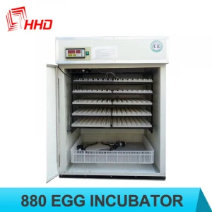 CE certificate chicken egg hatching incubators 880 eggs with egg tester