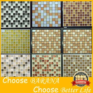 ceramic mosaic tiles Acid-proof Decorative Golden and Silver Mixed Glass Mosaic Tile Bathroom Wall Tiles Price