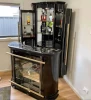 Cest La Vie High Quality Antique Cabinets Wooden Home Curio Adjustable Corner Set Wine Bar Cabinet Unit with LED Light