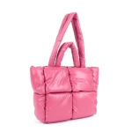 CHANGRONG Custom Women ladies Winter Down Cotton Padded Quilted Tote Bag Shoulder Handbag Purse