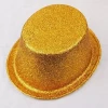Charm party hats several colors Custom made plastic pvc glitter flat top hat for sale low price