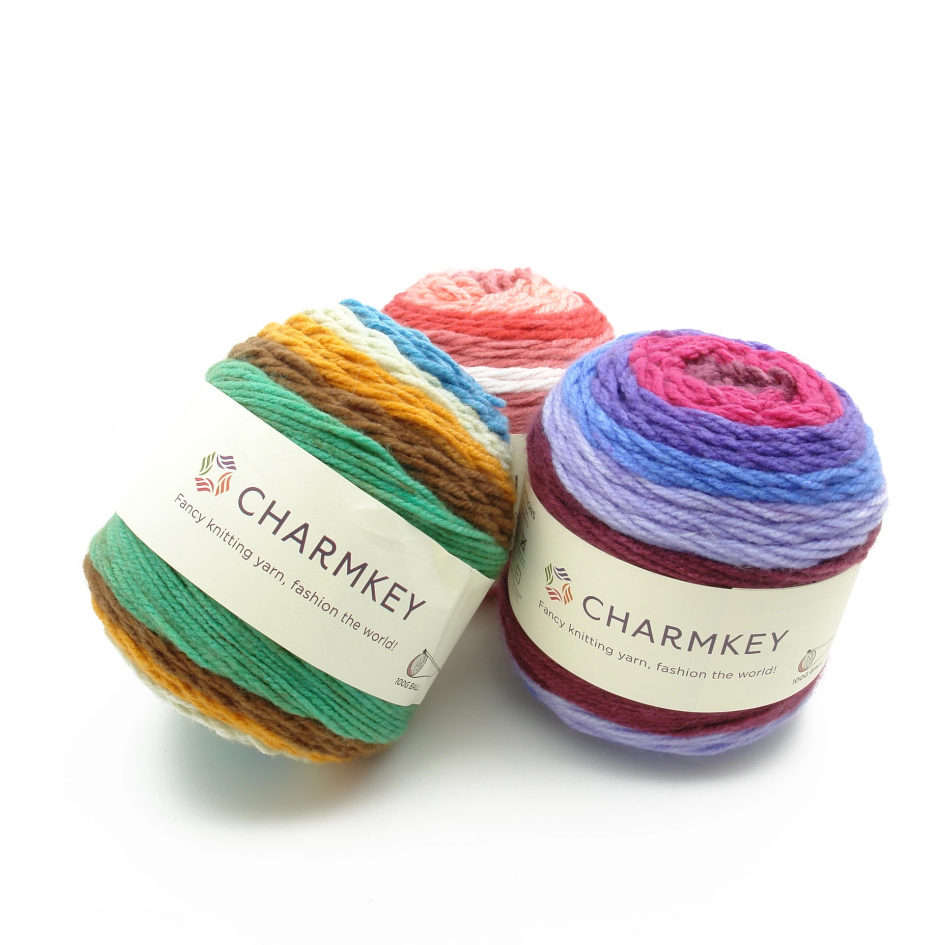 Charmkey super soft feeling 80% acrylic 20% wool fancy cake yarn for hand knitting yarn