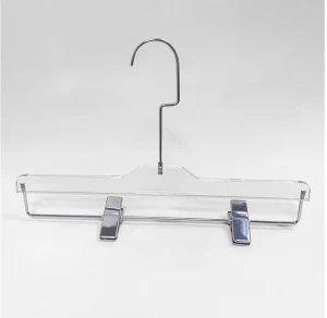 Cheap adult coat hangers acrylic, display use transparent clothing hanger clips