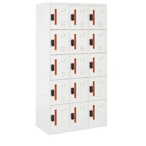 Cheap gym metal locker 15 compartment locker for changing room