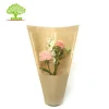 Cheap Kraft Paper Gift Bag Clear Bopp Sleeves Biodegradable Bouquet Popp Flower Packing Sleeve without Handle