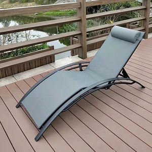 Cheap Morden Outdoor Beach Garden Patio Pool KD Metal Aluminium Chaise Lounge Sunloungers Sun Loungers for Beach Hotels