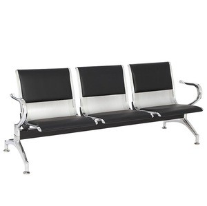 cheap stainless steel public 3-seater airport hospital bank waiting chair