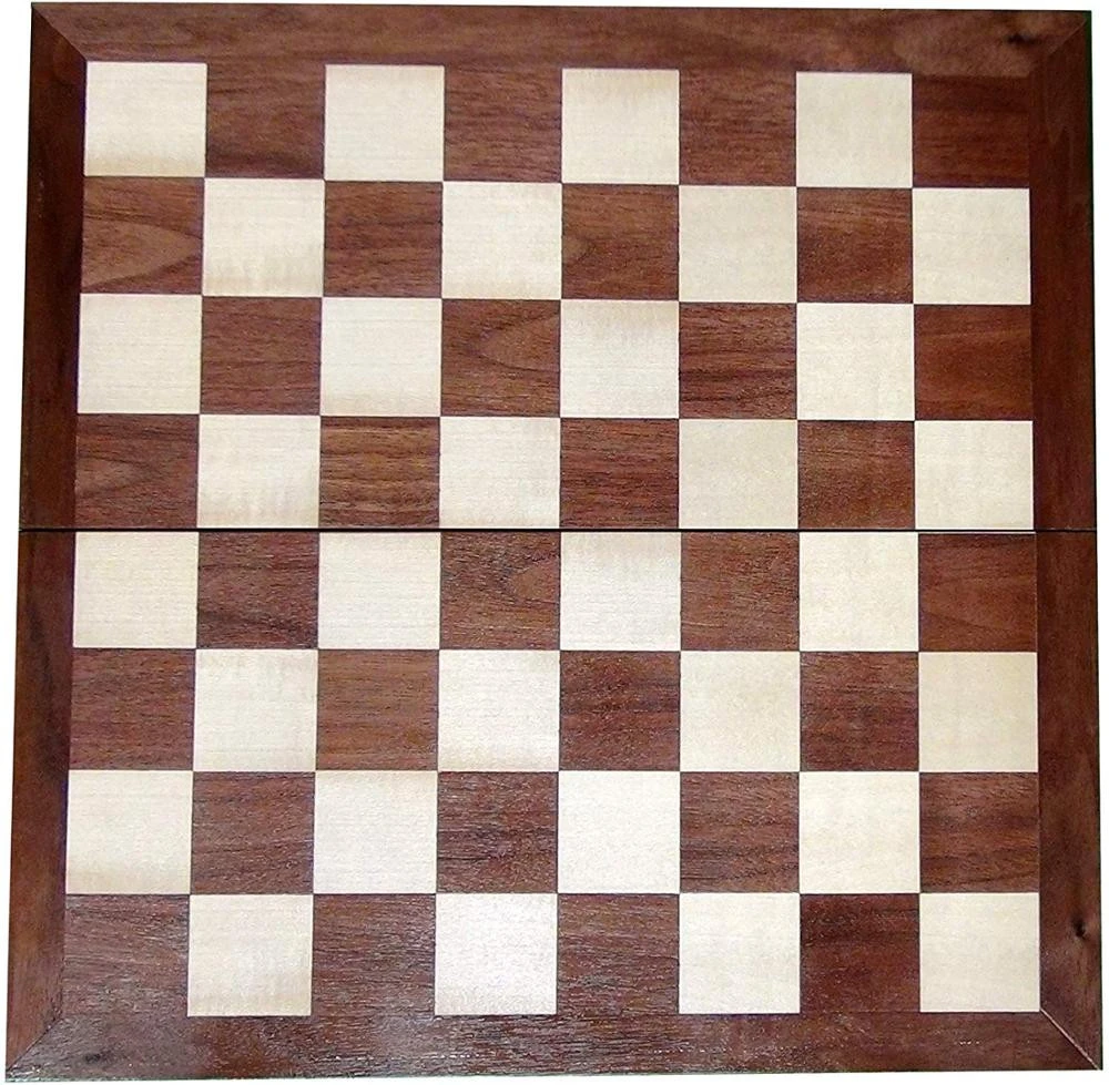 Chess Armory 15&quot; Wooden Chess Set with Felted Game Board Interior for Storage