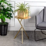 Chic Luxury Home Living Room Bedroom Night Stand Nordic Round Modern Set Rose Gold Iron Metal Coffee Table End Tables