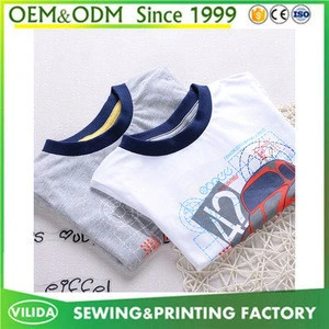 Children boutique printed tee shirts wholesale latest designs print t shirt for boys