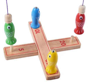 Children outdoor simple play game toy toddler wooden ring toss set