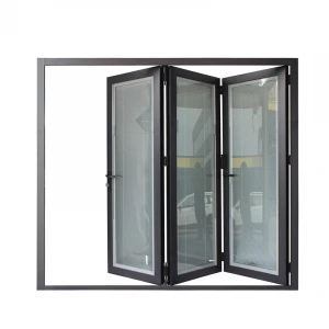 China cheap aluminium alloy plexiglass folding door patio balcony exterior folding accordion doors