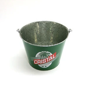 China Customer design galvanized Metal Ice Bucket/Bar Ice Bucket With Handle