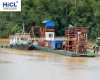 China HICL HBC400 400m3/h bucket chain river sand/gold/diamond dredger/dredging machine