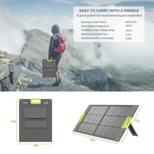 China Price High Efficiency Camping Portable Foldable Monocrystalline Usb Output Etfe 12V 60W 100W 200W Solar PV Panels