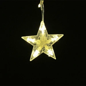 China supplier warm color stars home led string fairy light curtain light Christmas lighting