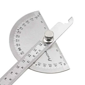 Chinese Stainless Steel 180 Degree Protractor Multi DIY Angle Ruler Measurement Instrument