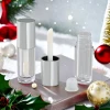Christmas Festival Special Large Volume 6ml Luxury Silver Gold Cylinder Lip Gloss Tube Empty Lip Glaze Container with Brush Wand