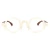 Import Classic Retro Unisex Gentleman Acetate Round Crystal White Wood Temple Spectacle Frames Eyeglasses from China