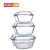 Import Classical glass casserole with glass lid and decal microwave oven safe kitchenware cooking tools from China