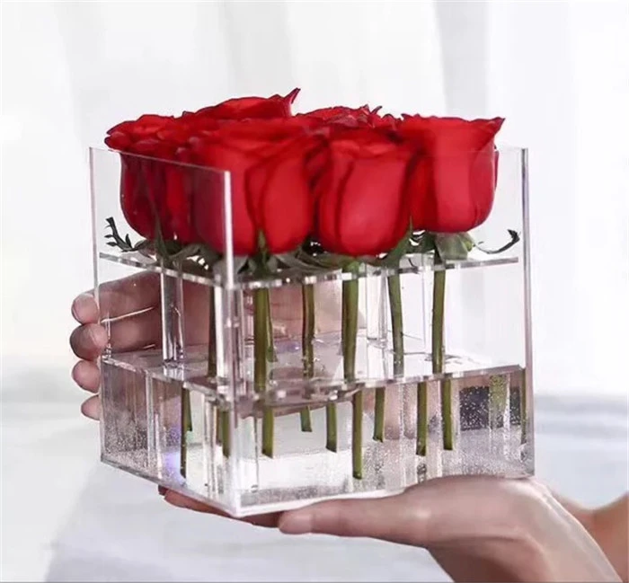 clear acrylic rose box stabilized eternal rose preserved flower