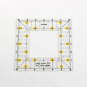 Clear acrylic square patchwork sewing design rulers Straight plastic rulers with CNC machine craft