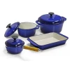 Color enamel cast iron cookware set