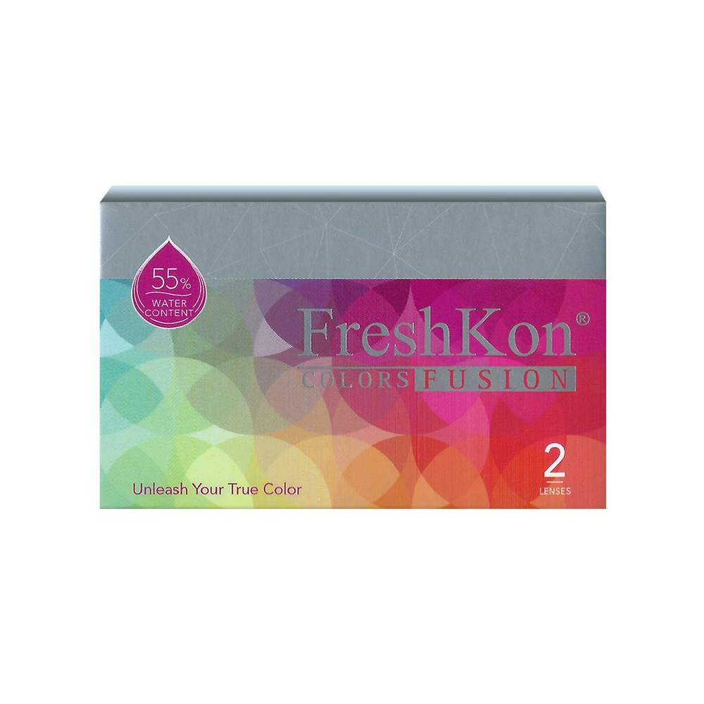 Color Fusion 1Month 2pcs FreshKon Monthly disposable Soft colored cosmetic contact lenses