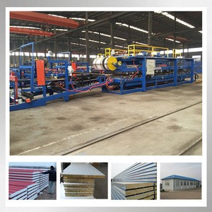 Color Steel EPS Polystyrene Sandwich Composite Mineral Wool Wall Panel &amp; Roof Panels Production Line Roll Former Making Machine