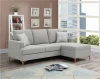 Comfortable L Shape Fabric Sectional Sofa Couch 3 seater ottoman stool sofa