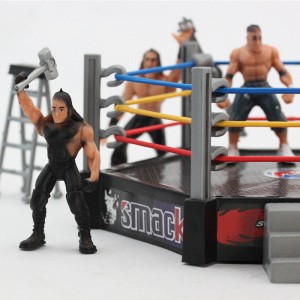 competitive arena toy plastic wresting figures toys