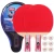 Import Composite Printed Racquet Table Tennis Set 4 Bat 6 Ping-pong Balls Custom Wholesale Pingpong Paddle Set With Retractable Net Bag from China