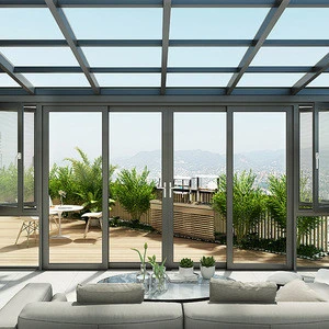 Conservatory Aluminum Porch Enclosure Prefabricated Glass House Garden Room